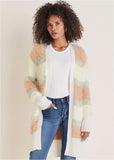 Eyelash Cardigan White Multi