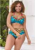 High Waist Bikini Bottom Jungle Party