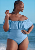 Ruffle One Piece Blue Belle