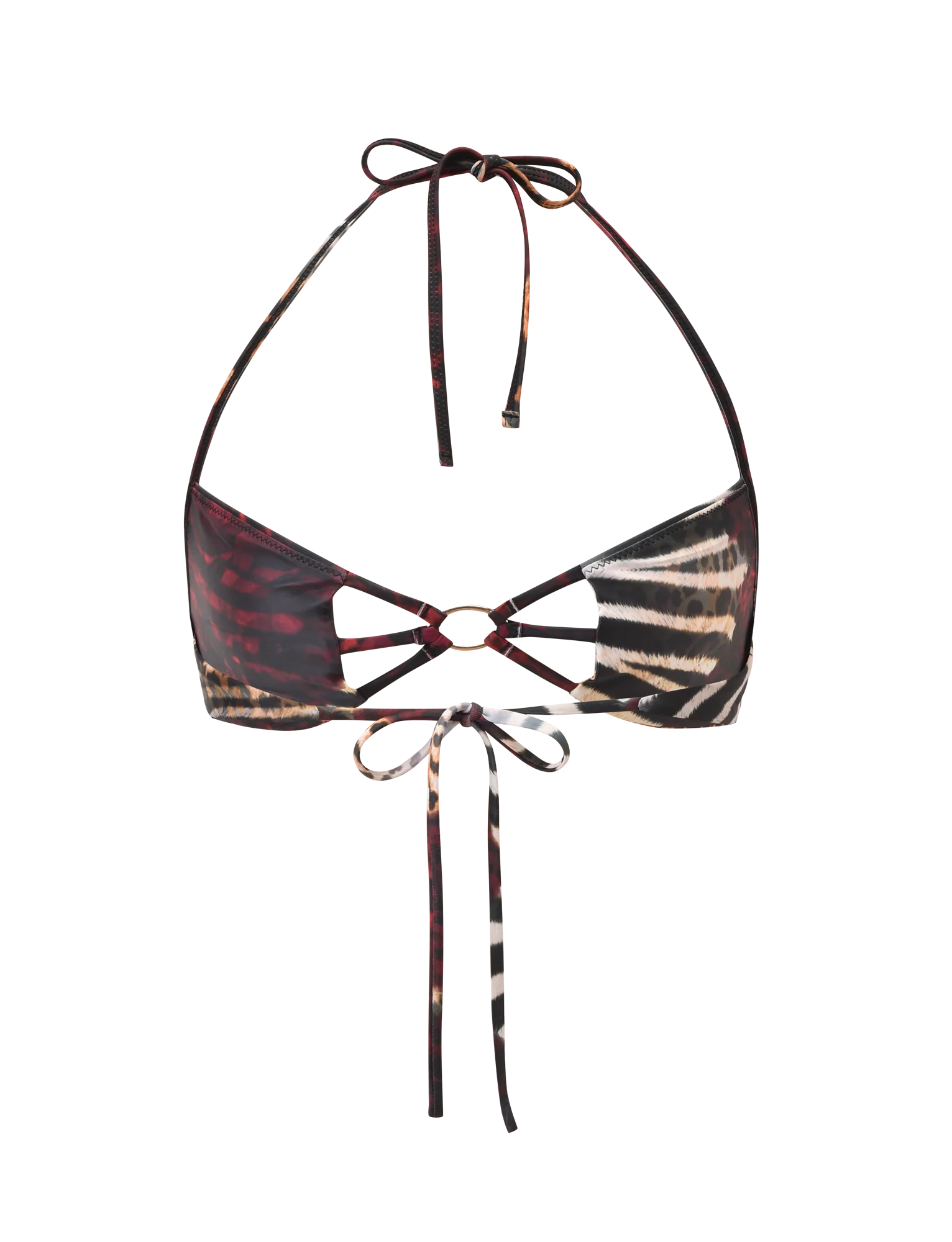 SHARLI BIKINI TOP MIXED ANIMAL PRINT