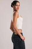 Modal Square Neck Top in Ivory