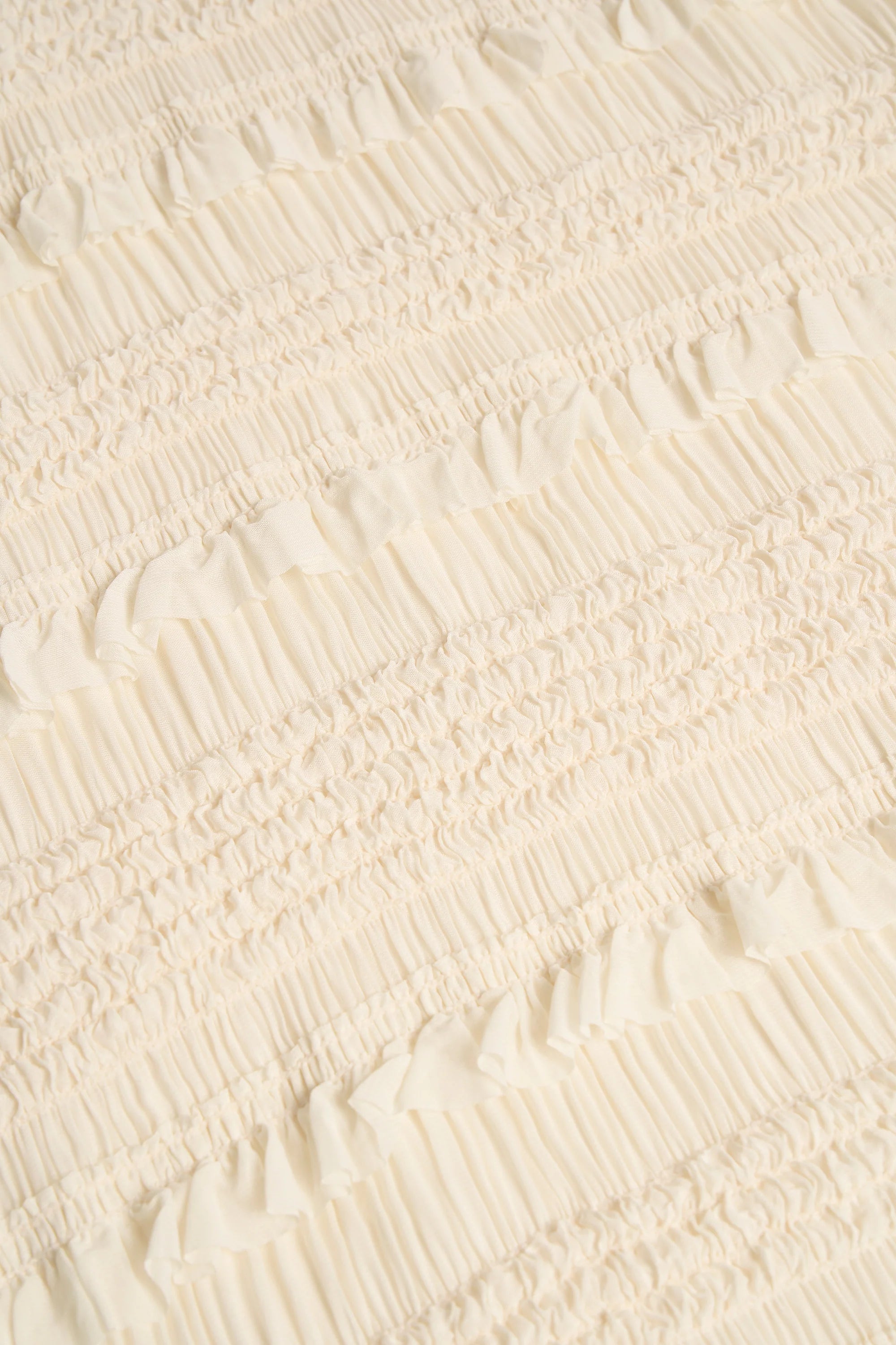 Ruffled High Neck Backless Top in Ivory