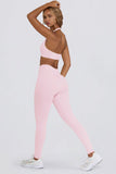 Brushed Jersey Ruched Mid Rise Leggings in Bloom