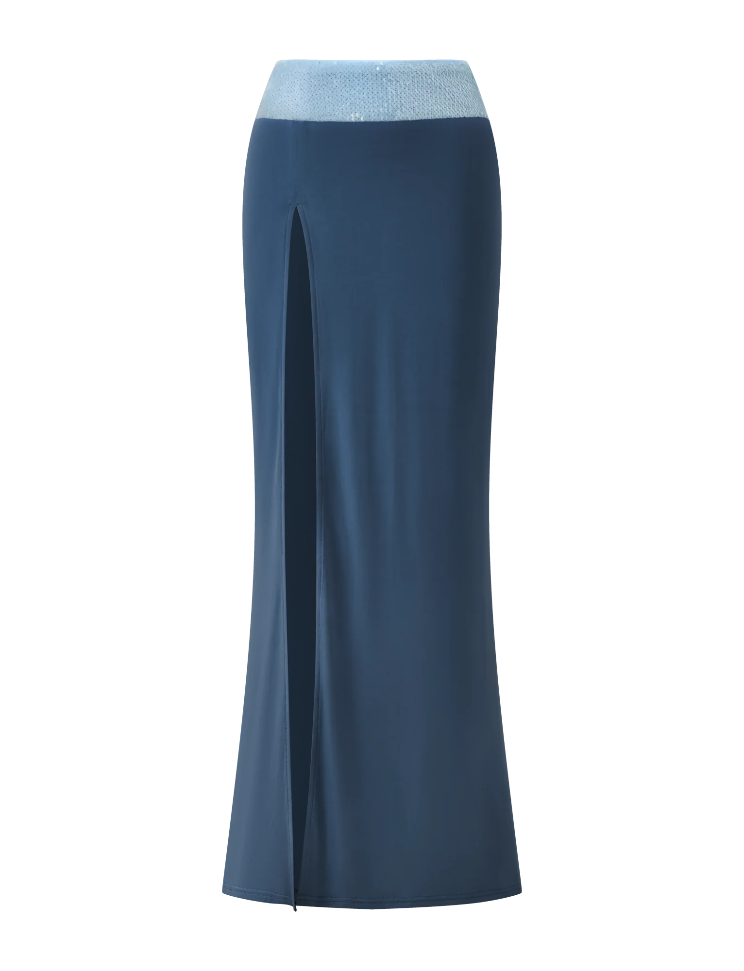THARA MAXI SKIRT SLATE BLUE