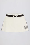 Terry Towelling Mid Rise Skort in Ivory