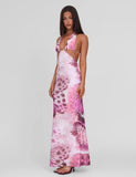 SOLEIL MAXI DRESS MACRO BUTTERFLY