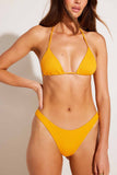 Gia Triangle Top Sunflower Pucker Rib