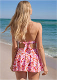 Anguilla Halter Bikini Top Feathered Blooms