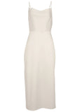 Cowl Neck Slip Dress Off White