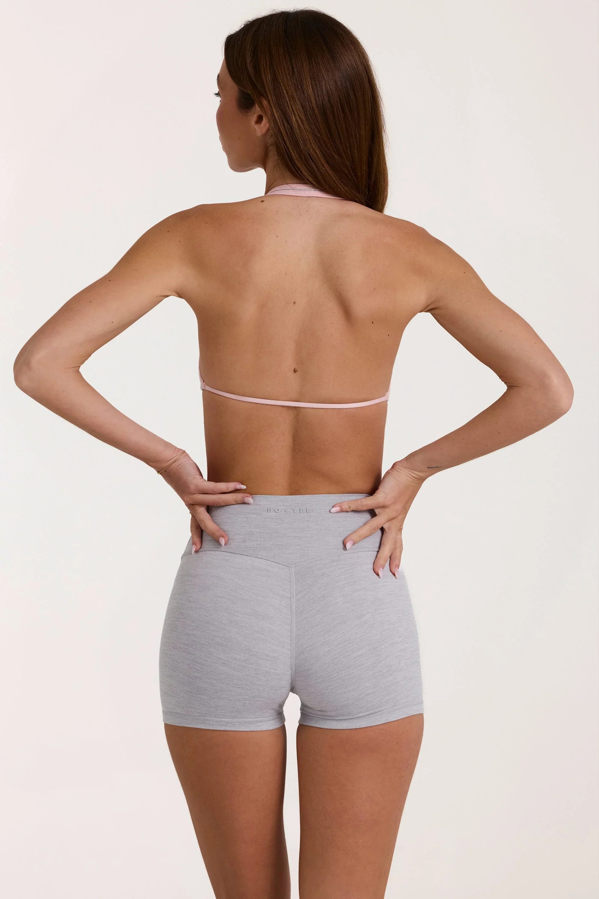Soft Active Sports Bra in Grey Marl