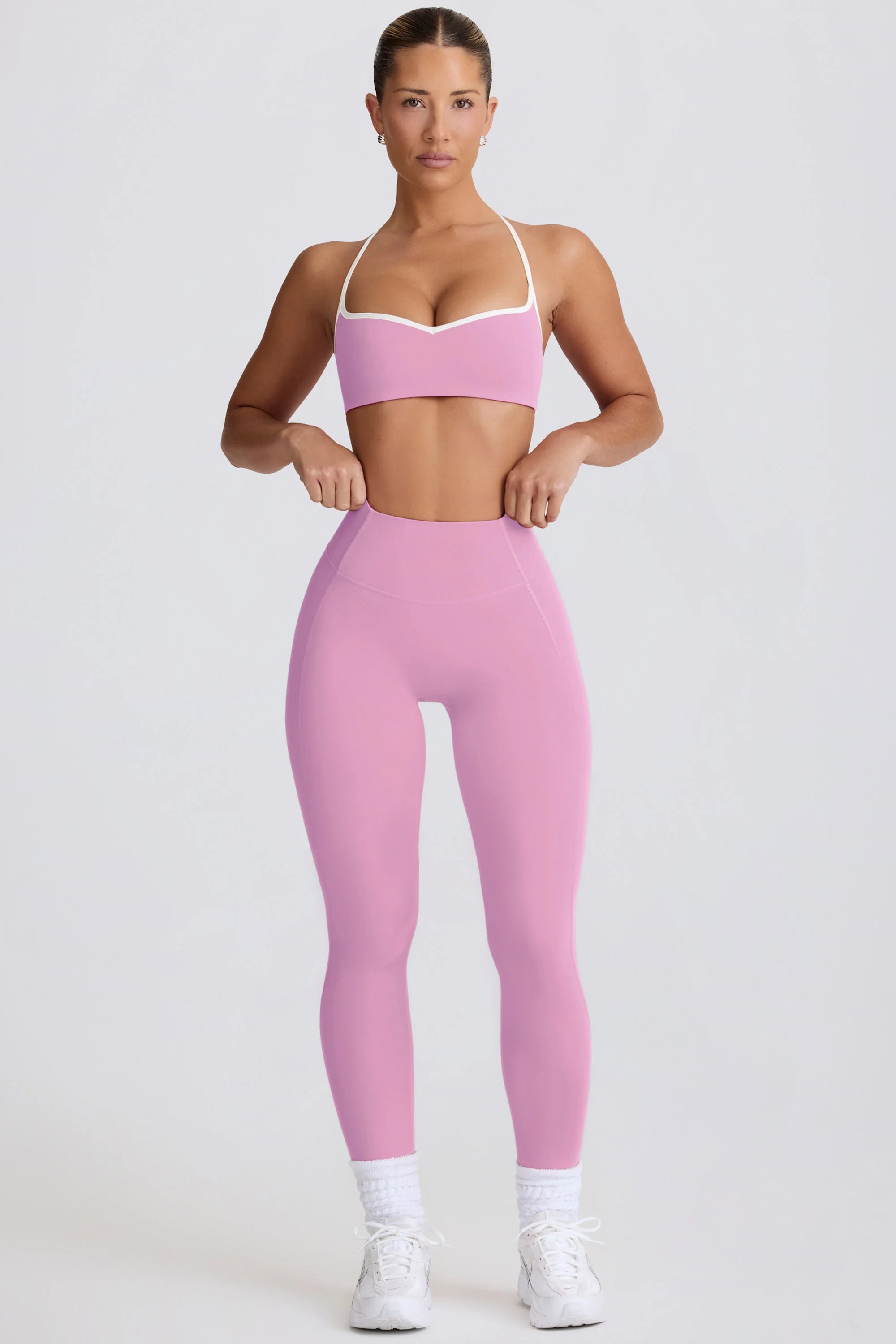 Soft Active Mid Rise Leggings in Dusty Pink