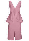 Peplum Ruffle Dress Polignac