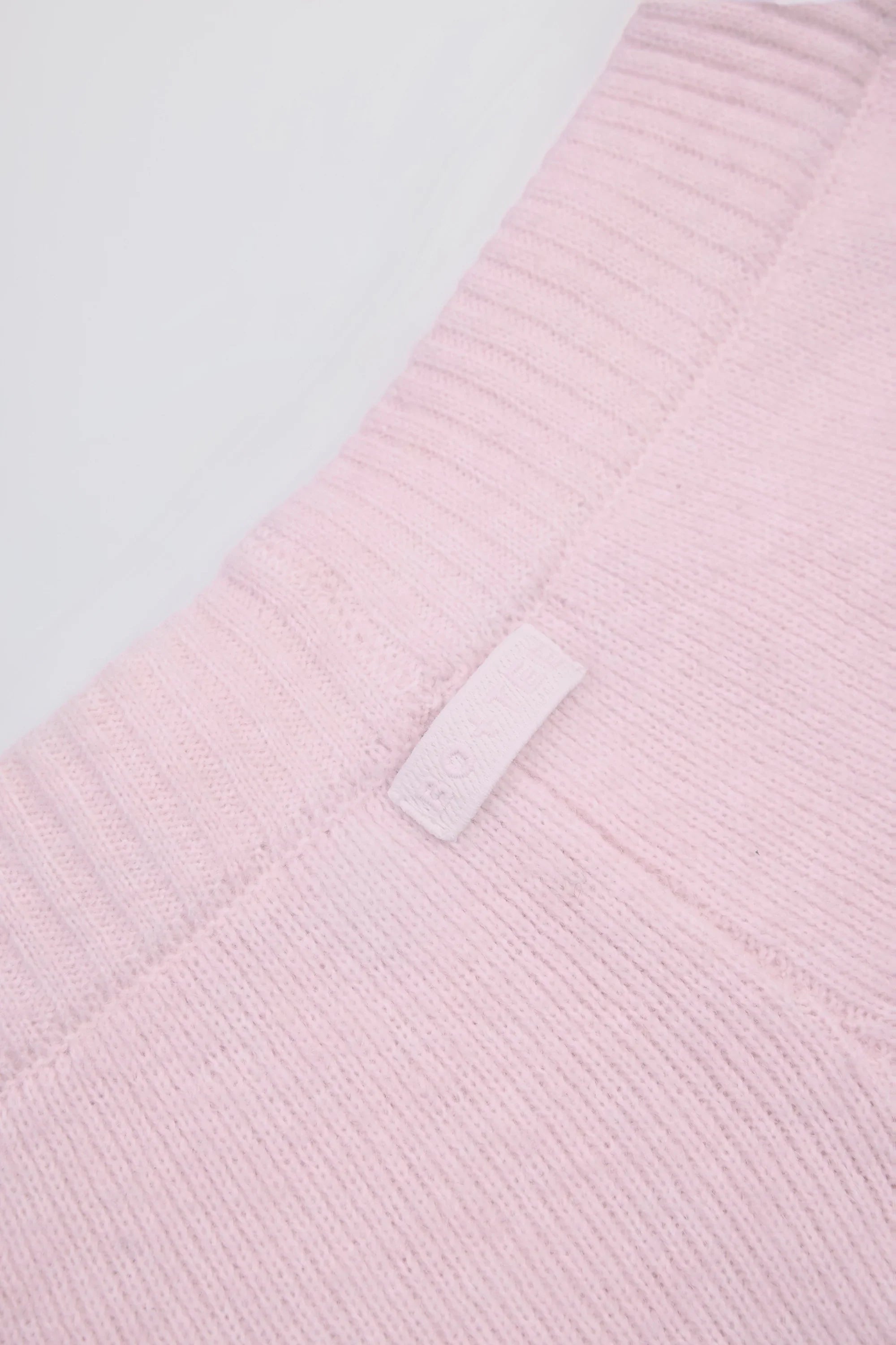 Knit Mid Rise Wide Leg Joggers in Soft Pink