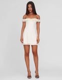 DENALI LACE MINI DRESS CREAM LACE
