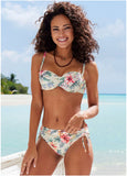 Printed Bandeau Top Cream Multi
