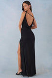 One Shoulder Maxi Dress in Black