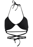 Strappy Ibiza Triangle Top Black Beauty