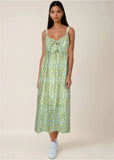 Bow Detail Maxi Dress Balanced Floral Tile