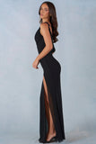 One Shoulder Maxi Dress in Black