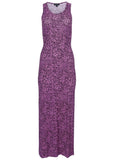 Tank Maxi Dress Purple Abstract Animal