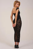 Sweetheart Neck Maxi Dress in Black