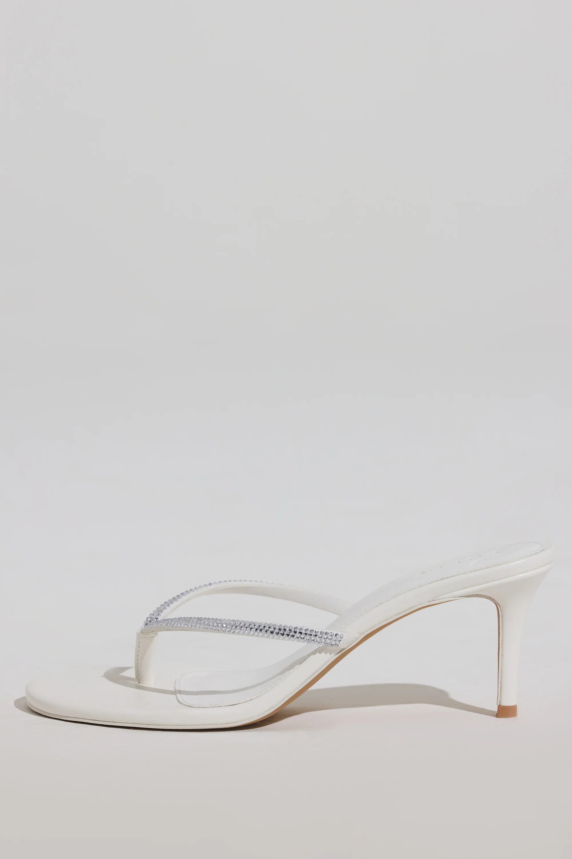 Heeled Sandal in White