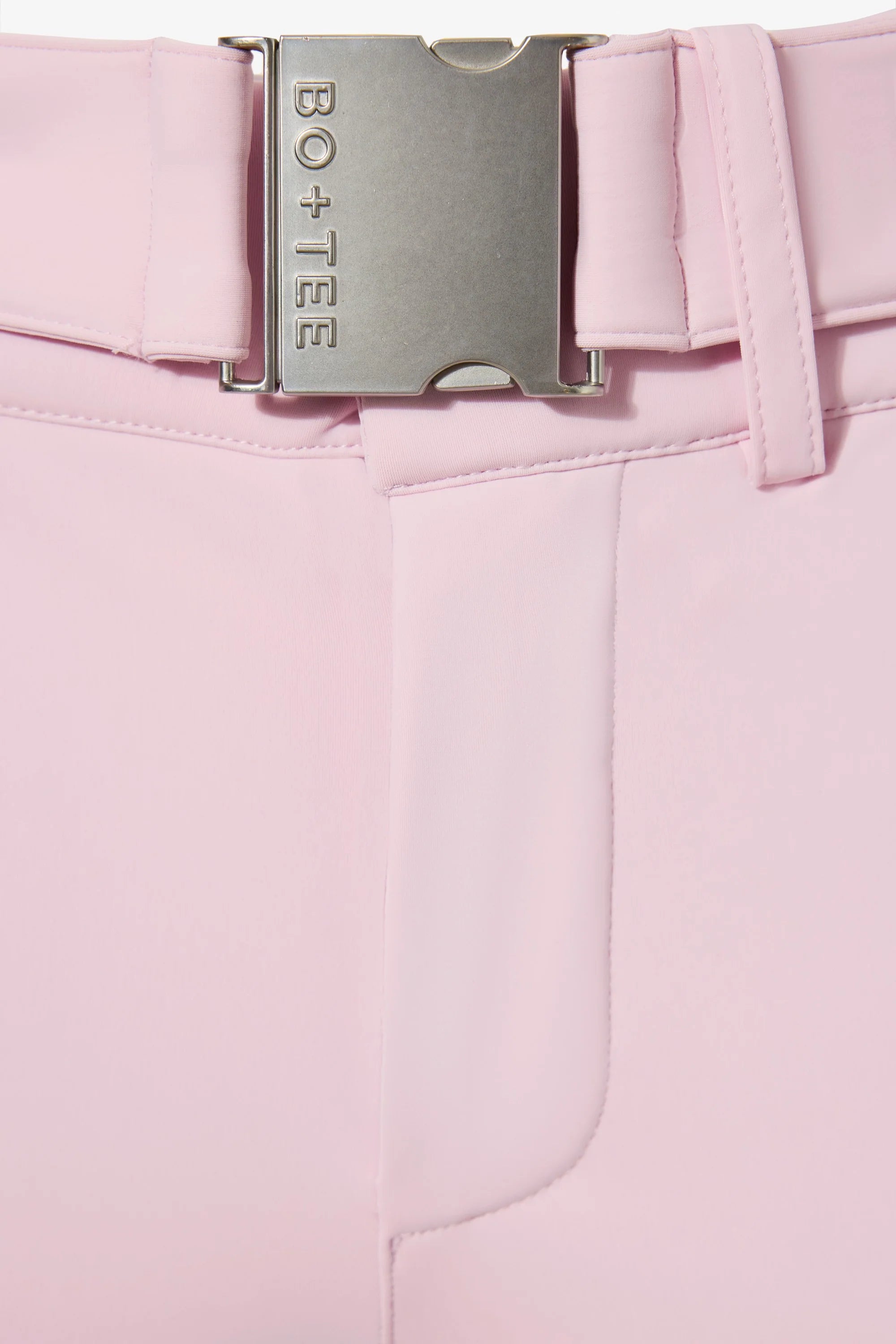 Waterproof Belted Ski Salopettes in Powder Pink