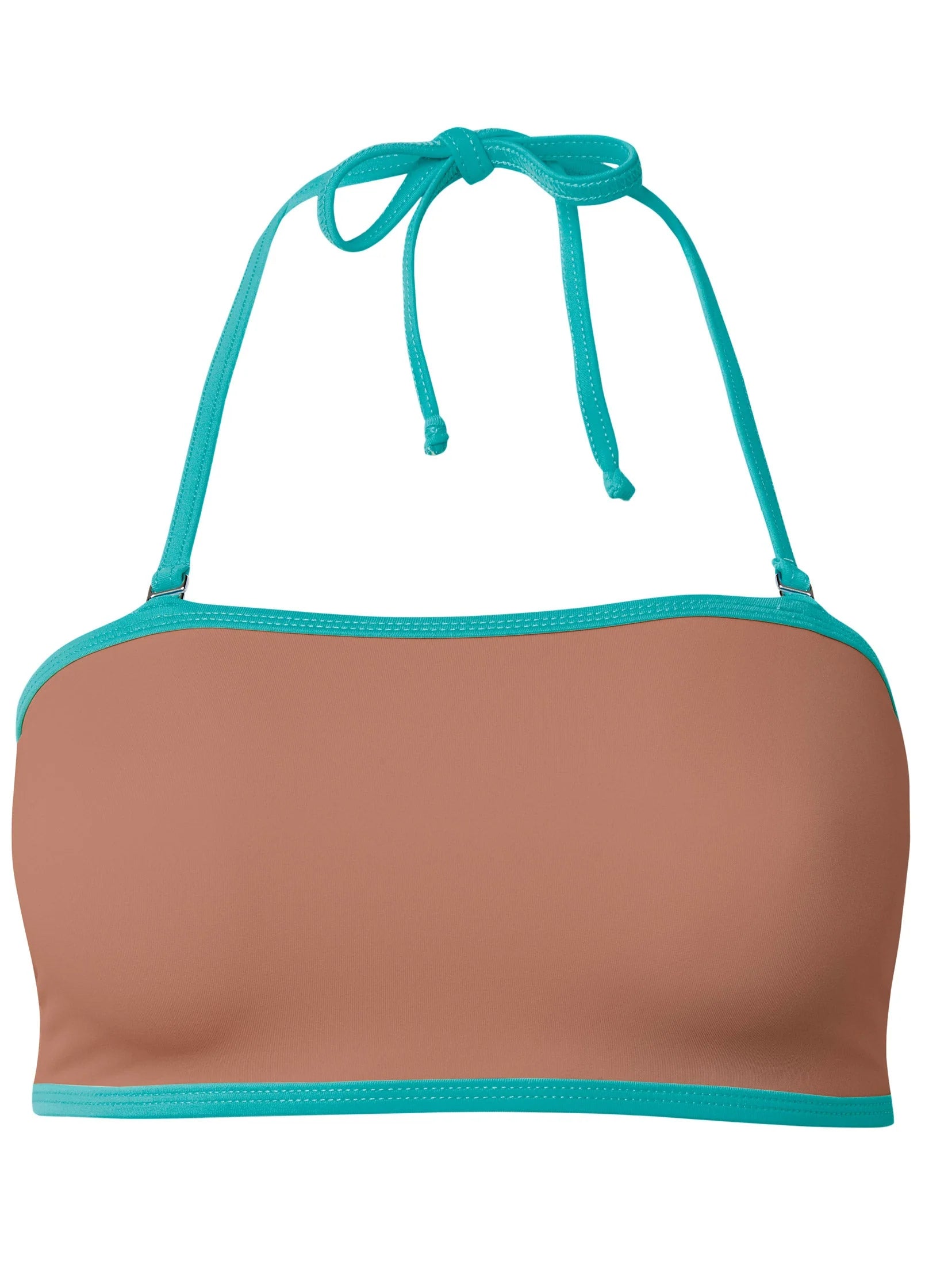 Bandeau Lace Up Top MacchiatoAquaUltramarineblue