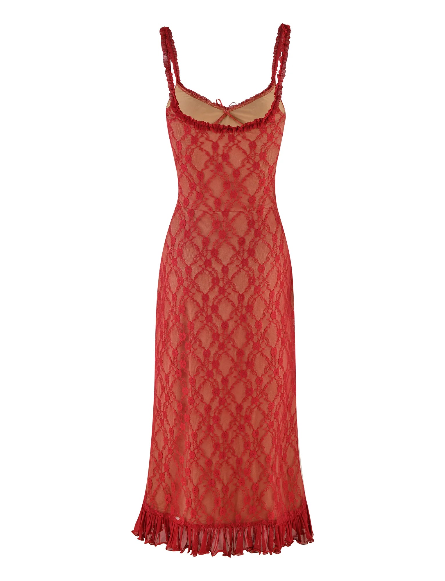 DEJA DRESS RED BERRY RED
