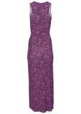 Tank Maxi Dress Purple Abstract Animal