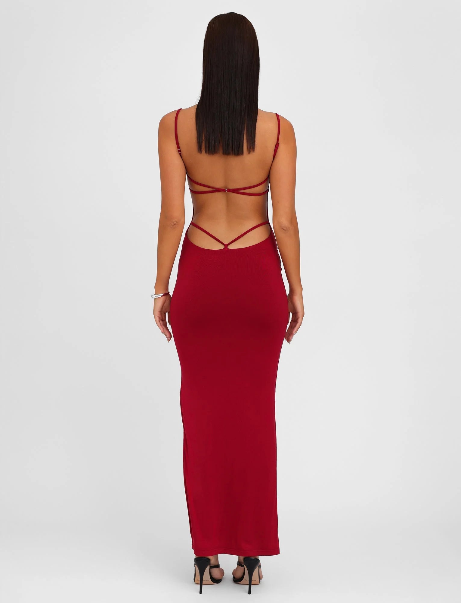 MINERVA MAXI DRESS RED BERRY RED