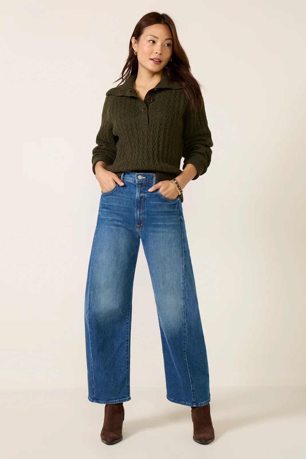 Bridget Half Button Sweater