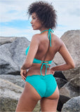 Gathered Triangle Top Aqua Reef