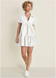 Cotton Poplin Tiered Dress Cloud Dancer