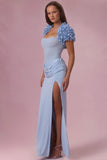 Cropped Bolero in Sky Blue