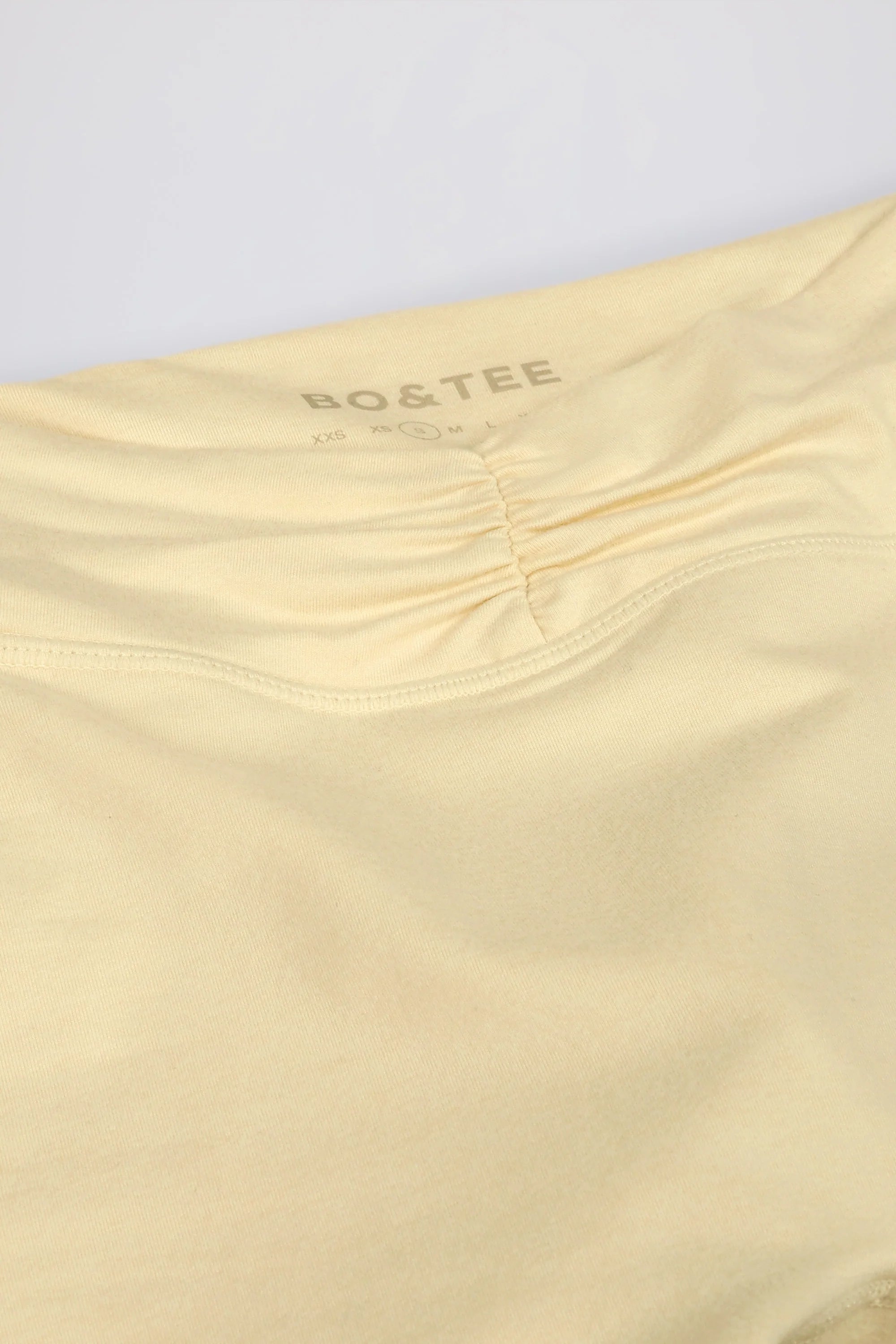 Ruched Mini Shorts in Lemon Marl