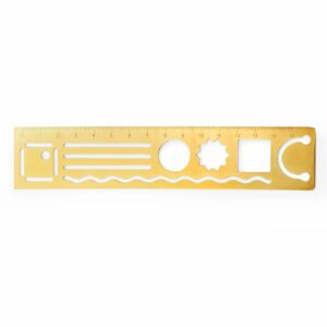 Inkerie 3 in 1 Metal Ruler